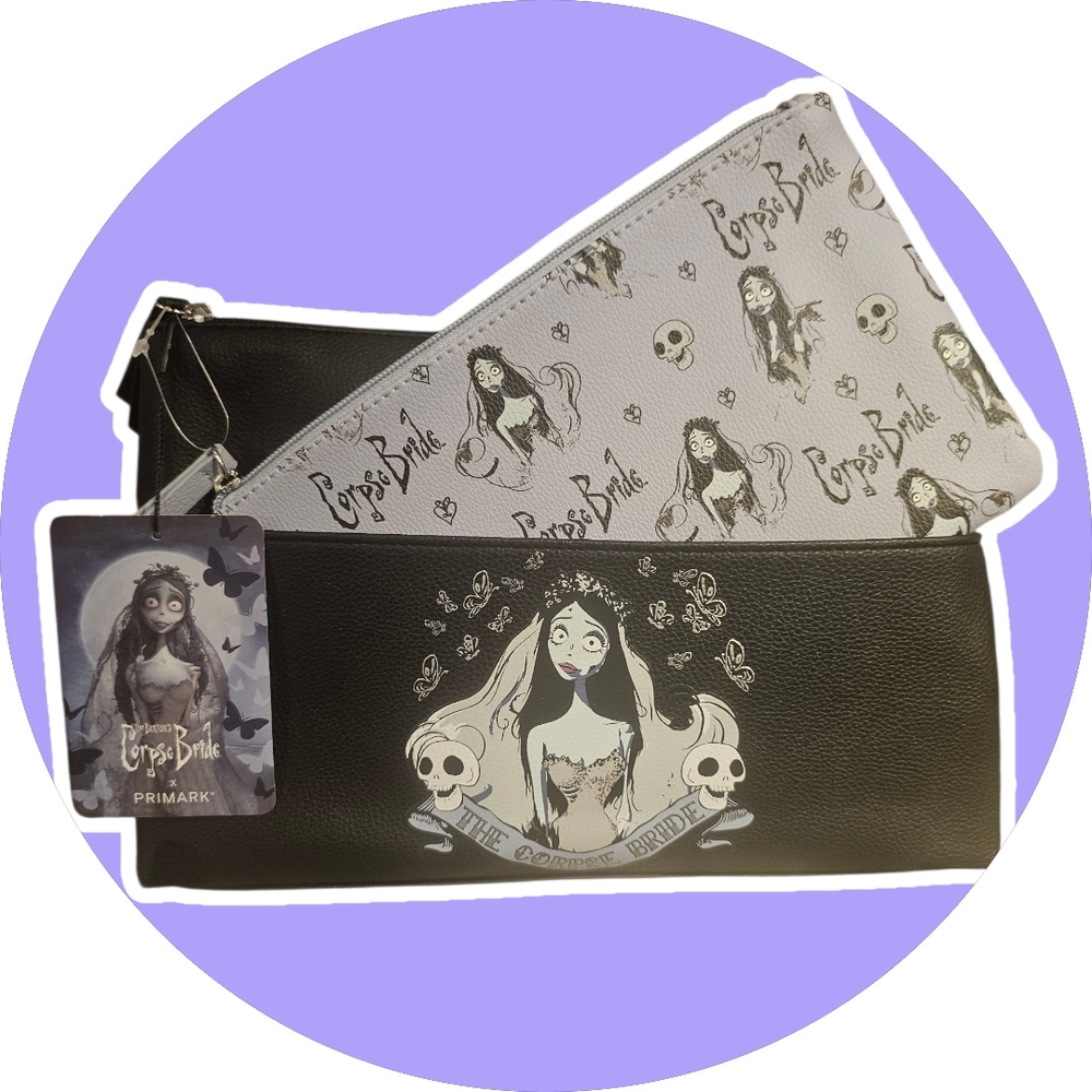 Corpse Bride Black and White Clutch Set